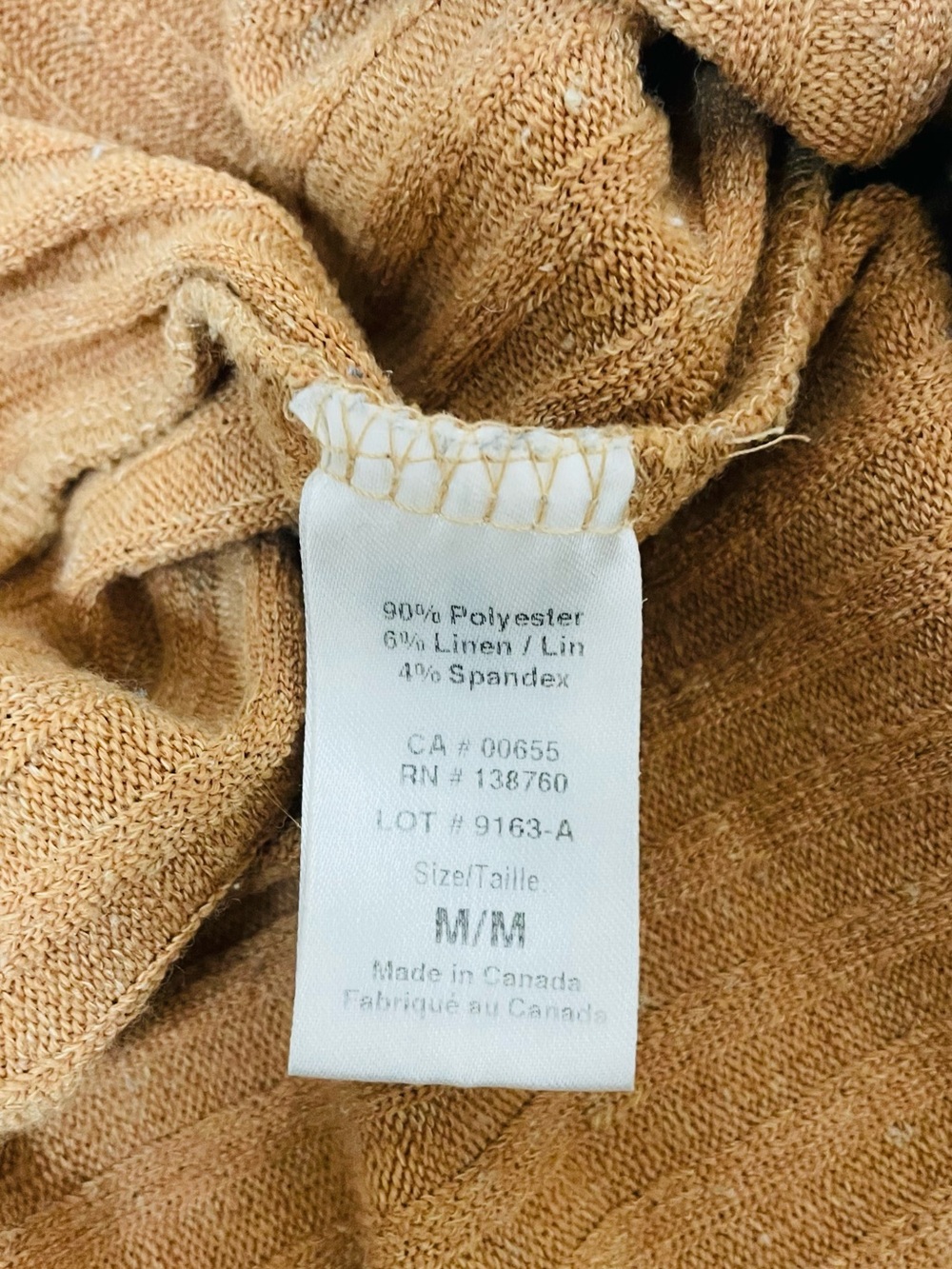 Signature by Reitmans Ribbed Button Front Tank | Camel | Medium - Picture 5 of 6